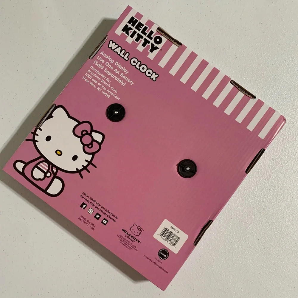 Hello Kitty by Sanrio Analog Wall Clock-New in Box
